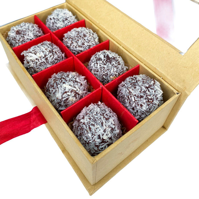 Coconut & Dark Chocolate Truffle Balls (8 Pack)